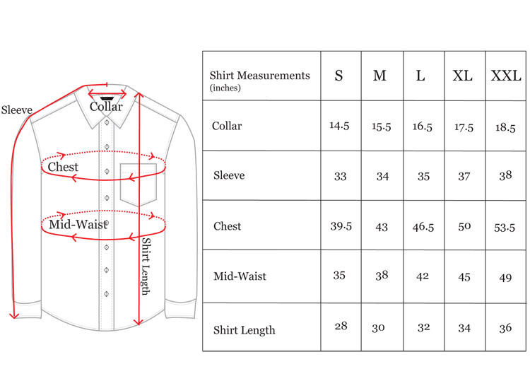 Shirt Measurement Chart